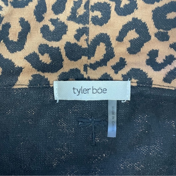 Tyler Boe Kim Cowl Neck Knit Dress Cheetah Animal Print‎ Size Large - Picture 9 of 12